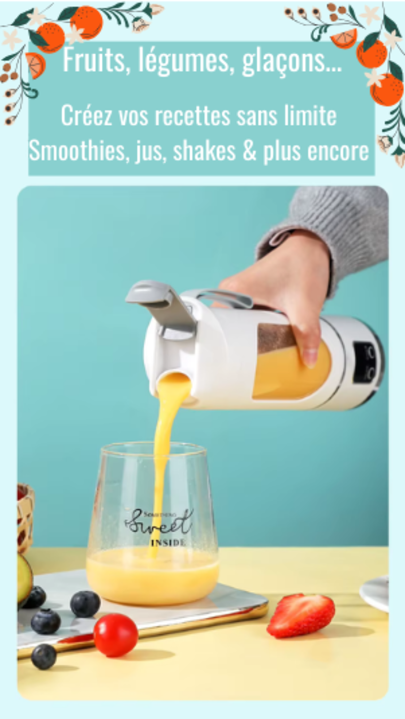 🥤 ELHAYA Mix&Go-        Le blender portable nouvelle génération