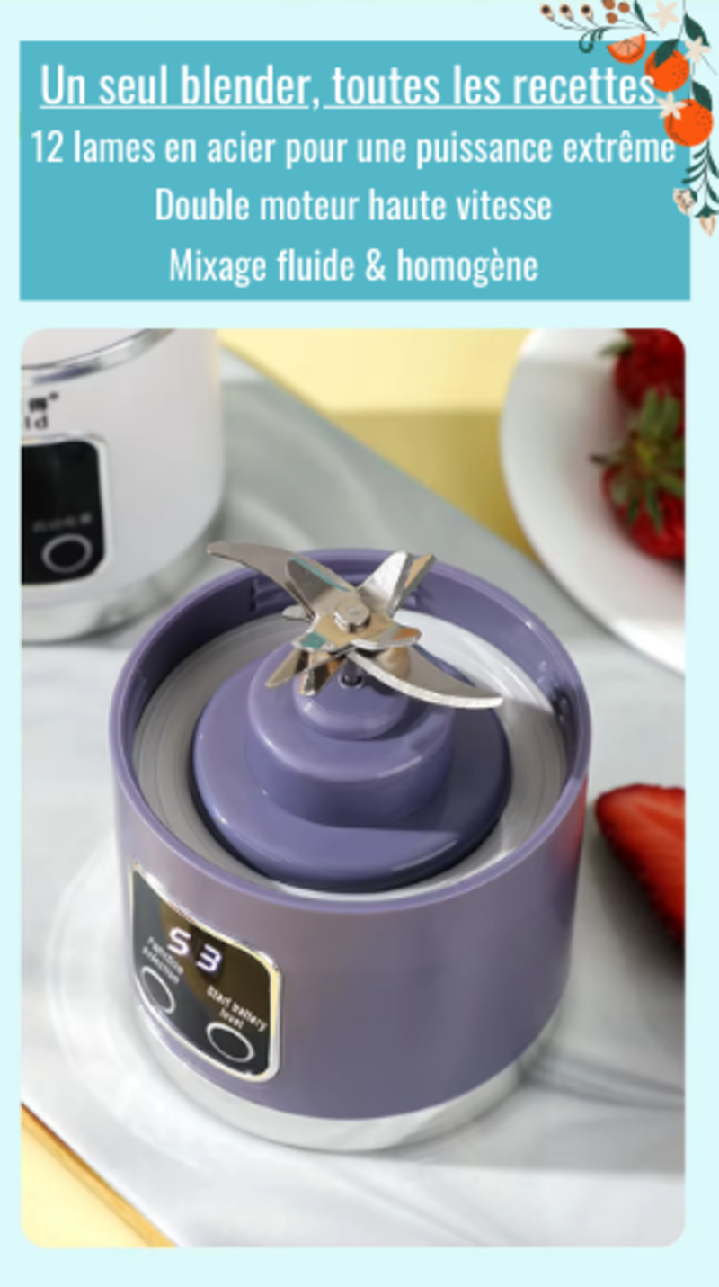 🥤 ELHAYA Mix&Go-        Le blender portable nouvelle génération